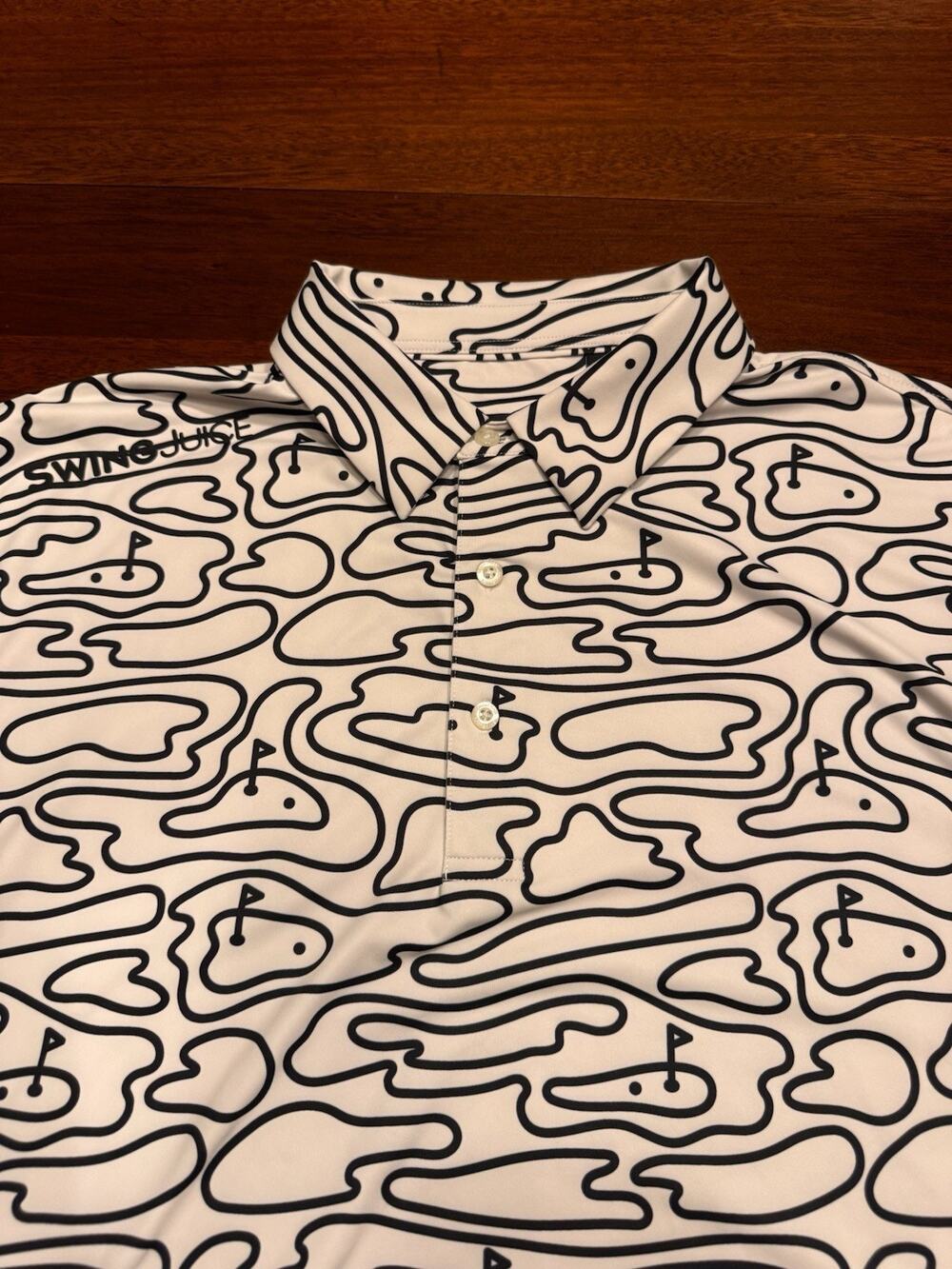 Large Swing Juice Golf Polo Graphic All Over Print Shirt